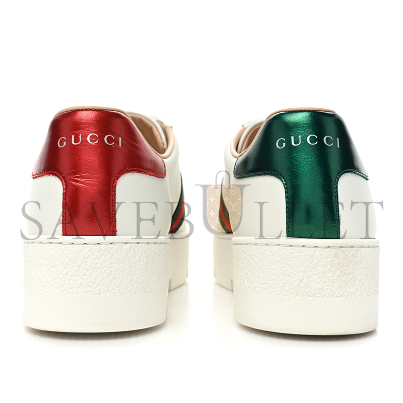 GUCCI WOMEN'S ACE EMWROIDERED PLATFORM SNEAKER 577573